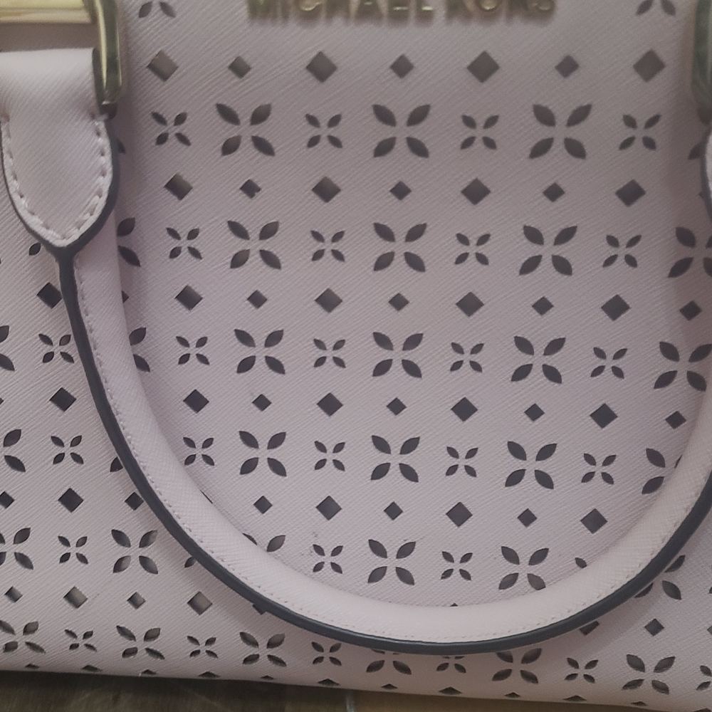 Michael Kors Lavender Cutout Satchel